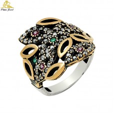 Gümüş Otantik Taşlı Yüzük